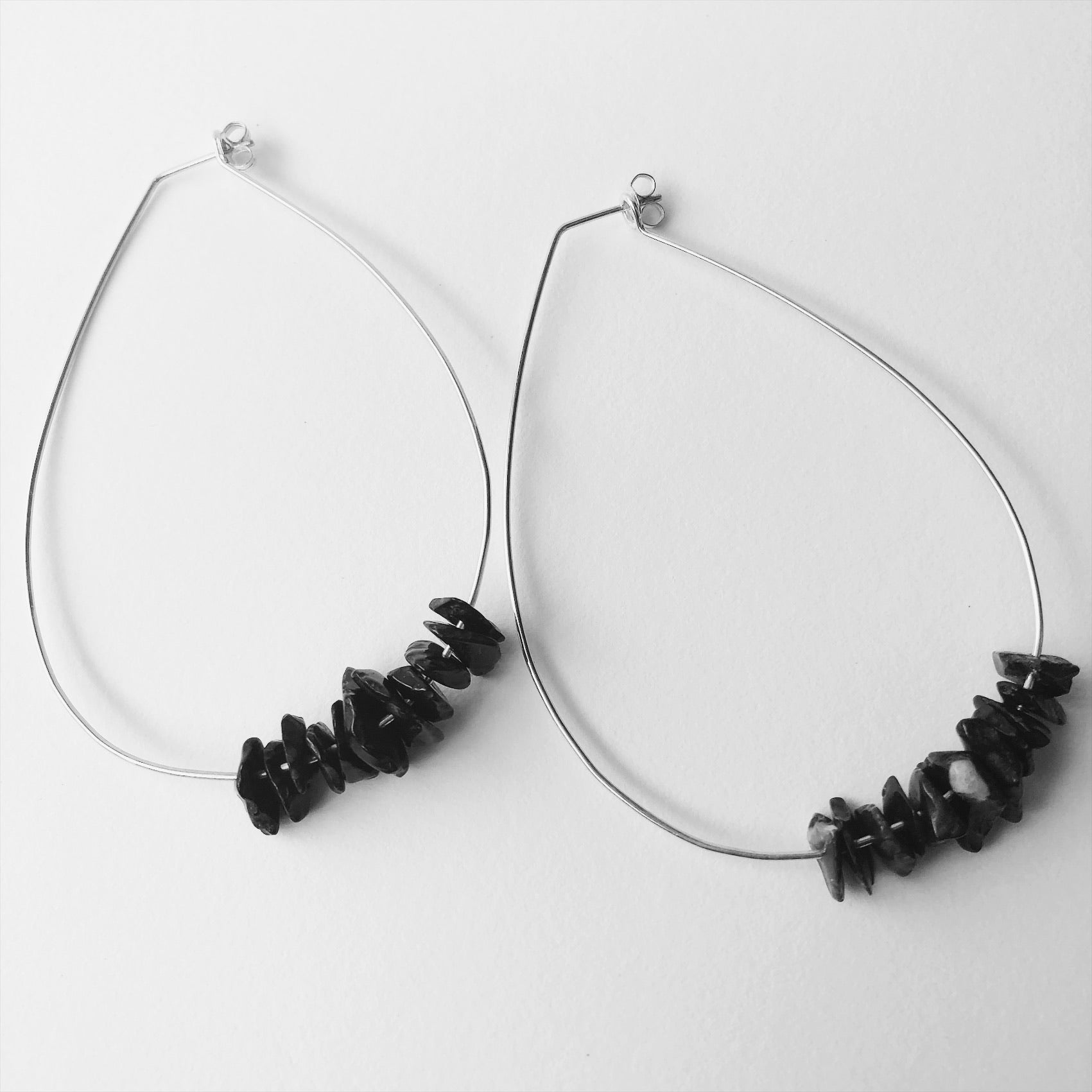 CRYSTAL TEARDROP HOOPS